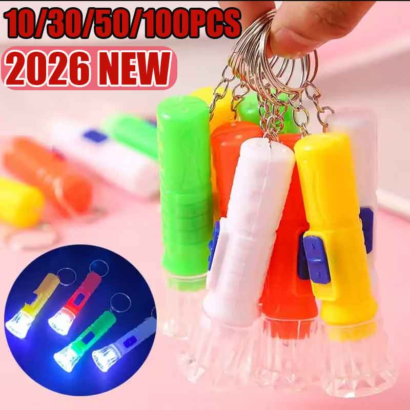 Party Games Children - 10/30/50/100PCS Mini Children LED Flashlight Lamp