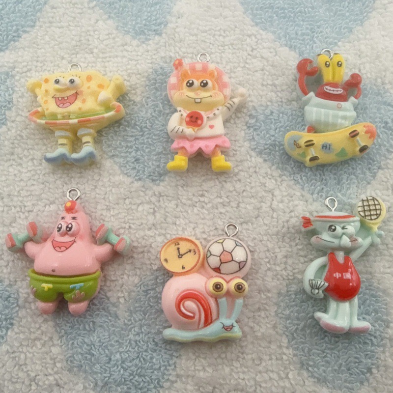 Party Games Spy - 10pcs cartoon resin pendant, DIY jewelry