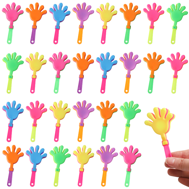 Party Games No Props - 12/24Pcs Colorful Mini Hand Clapper Sports