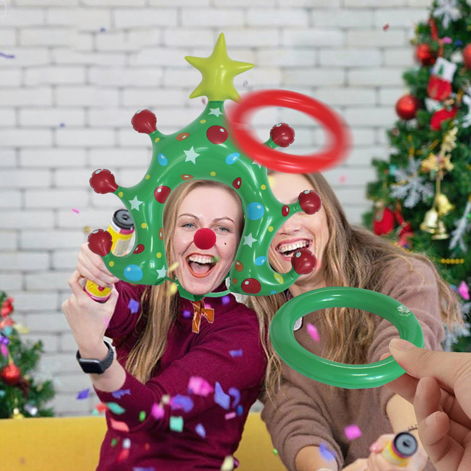 Christmas Tree Ring Toss Game  - Party Games No Props review and price
