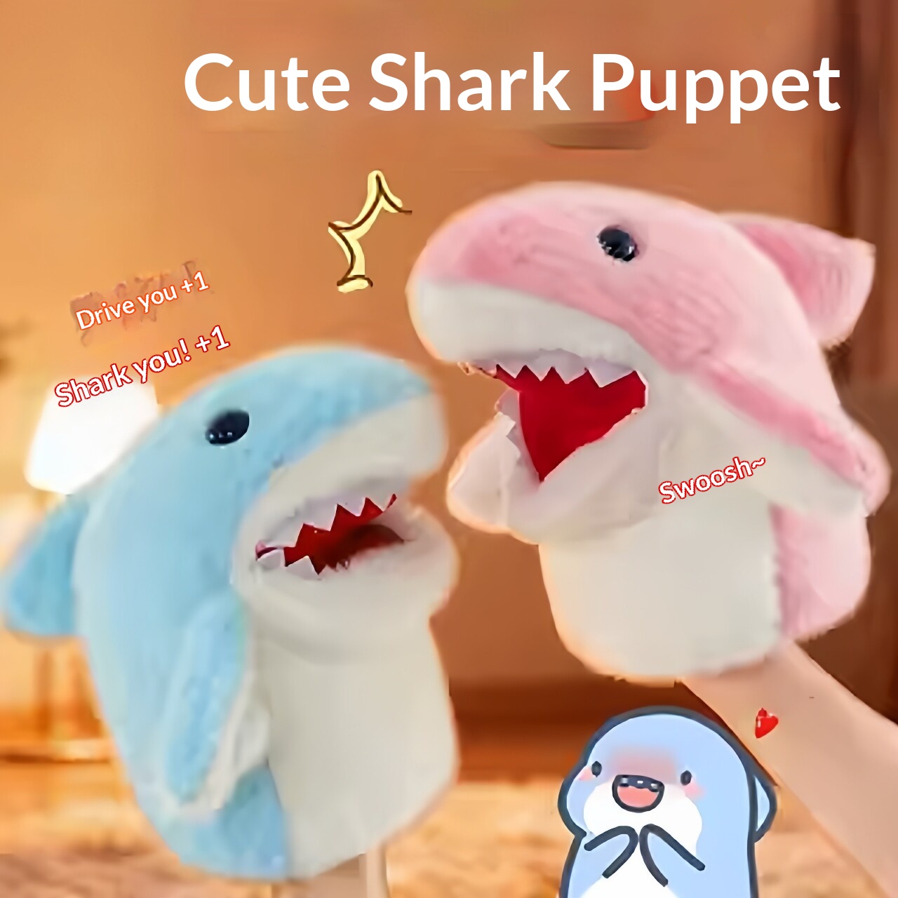 Shark Hand Puppet Plush Shark  - Party Games Children review and price