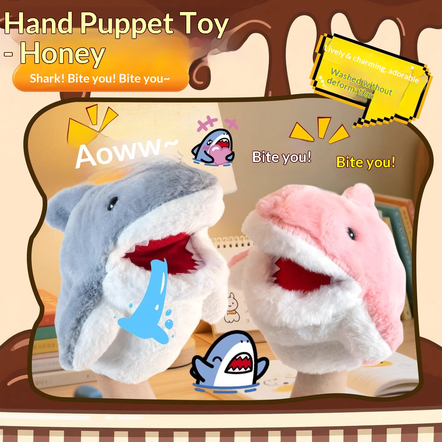 Shark Hand Puppet Plush Shark  - Party Games Children review and price