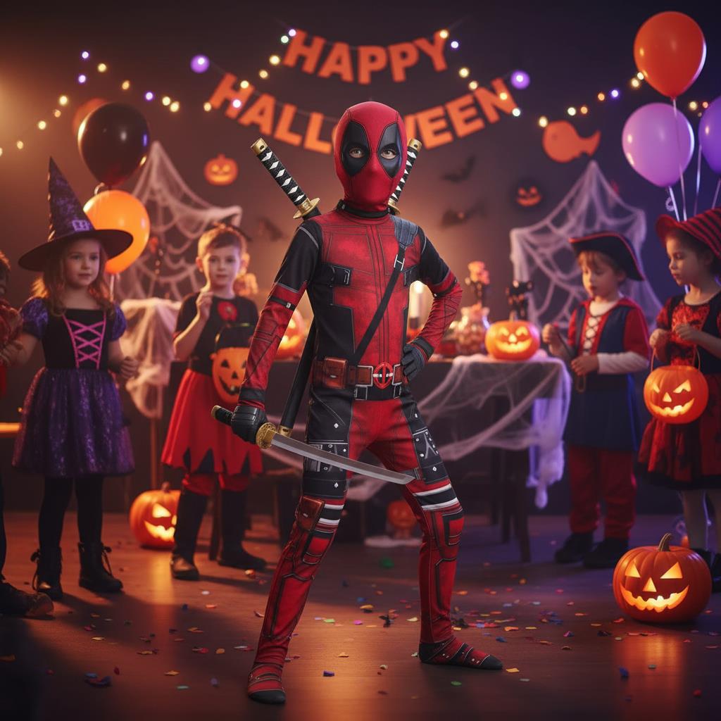 3-12Y Kids Deadpool Costume wi - Party Games Children review and price