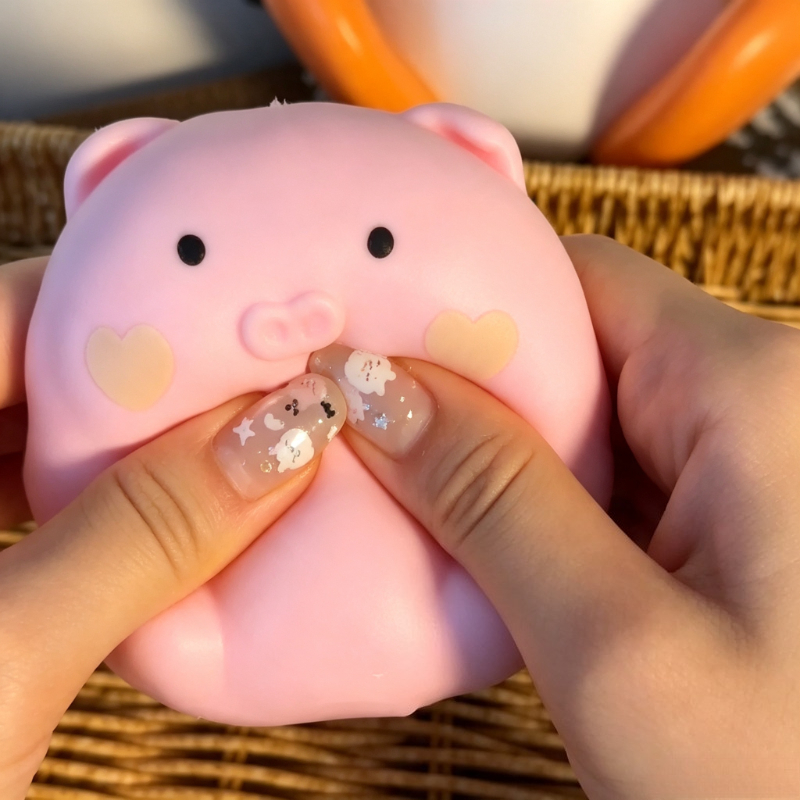 Crunchy Pink Pig Squishy Handm - Party Games Spy review and price