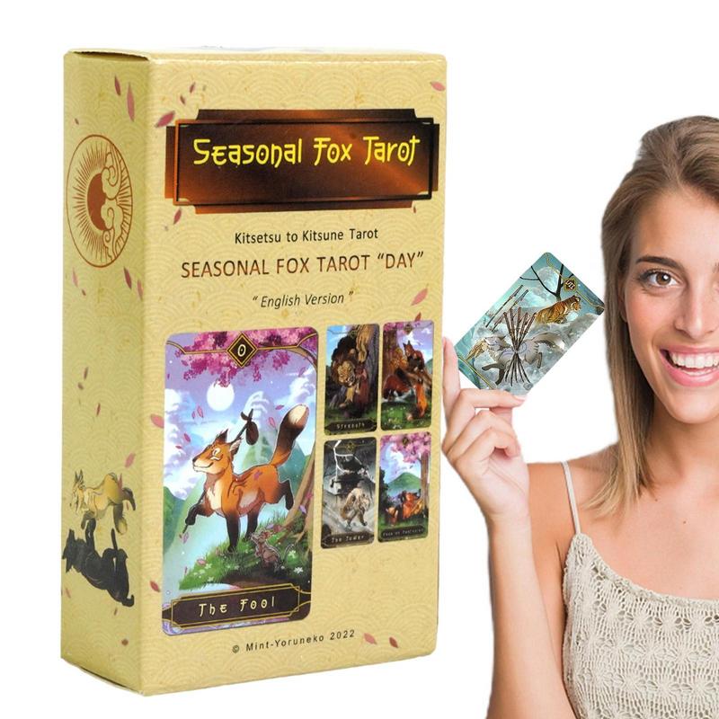 78pcs Tarot Cards Seasonal Fox - Party Games Meaning review and price
